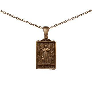 Vintage Bronze St. Agnes of Rome Plaque Medal