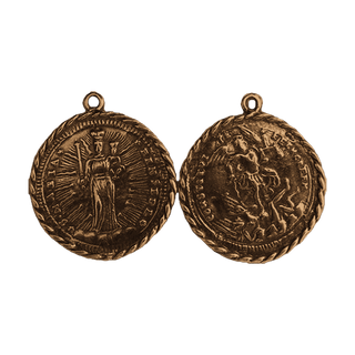 Vintage Bronze St. Michael the Archangel Medal