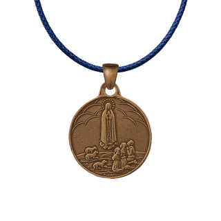 Vintage Bronze Our Lady of Fatima, Pray for Peace Medal