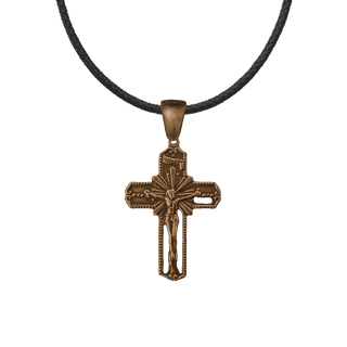 Vintage Bronze Crucifix with Rays