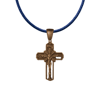Vintage Bronze Crucifix with Rays
