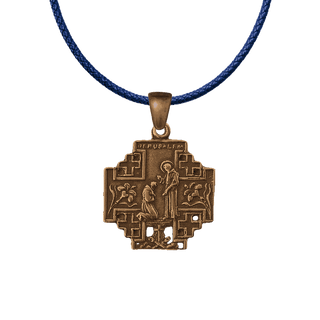 Vintage Bronze St. Francis Jerusalem Cross Medal
