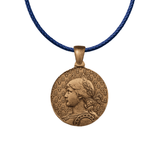 Vintage Bronze St. Joan of Arc Medal, Large