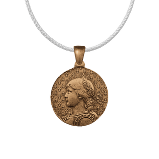 Vintage Bronze St. Joan of Arc Medal, Large