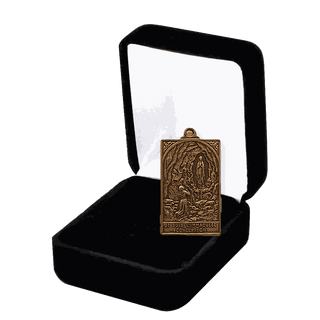 Vintage Bronze I Am the Immaculate Conception Plaque Medal