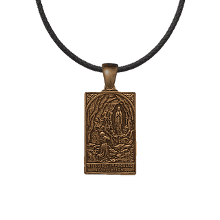 Vintage Bronze I Am the Immaculate Conception Plaque Medal