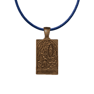 Vintage Bronze I Am the Immaculate Conception Plaque Medal