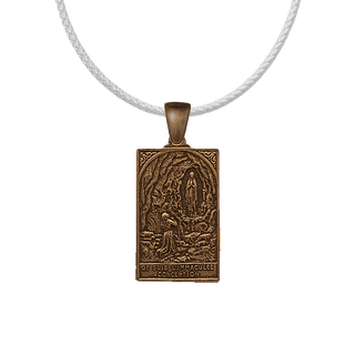 Vintage Bronze I Am the Immaculate Conception Plaque Medal