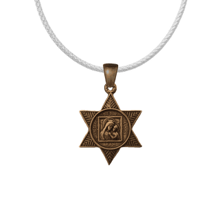 Vintage Bronze Our Lady of Good Counsel and St. Rita Star Medal
