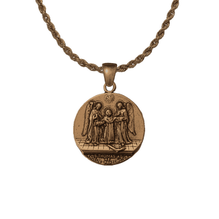 Vintage Bronze St. Thomas Aquinas Angelic Warfare Medal