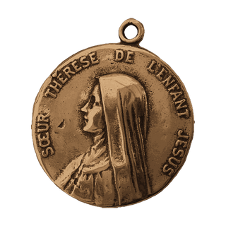 Vintage Bronze St. Thérèse of Lisieux Medal