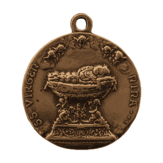 Vintage Bronze Virgen Niña, the Infant Virgin Mary Medal