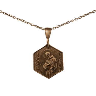 Vintage Bronze St. Francis Blessing Medal
