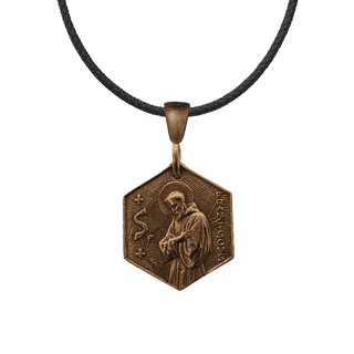 Vintage Bronze St. Francis Blessing Medal