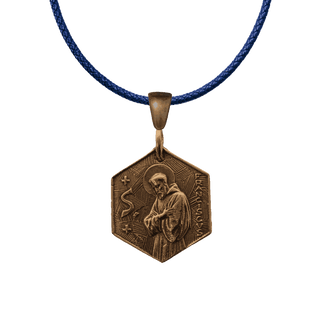 Vintage Bronze St. Francis Blessing Medal