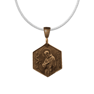 Vintage Bronze St. Francis Blessing Medal