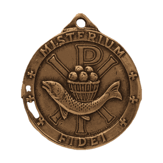 Vintage Bronze Assisi Eucharistic Congress Medal - reverse