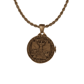 Vintage Bronze Assisi Eucharistic Congress Medal