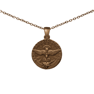 Vintage Bronze Veni Sancte Spiritus Medal