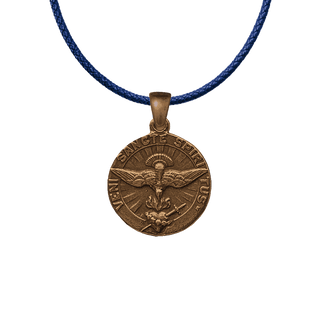 Vintage Bronze Veni Sancte Spiritus Medal
