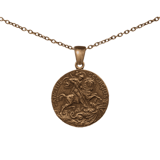 Vintage Bronze St. George Medal, Safety in the Storm