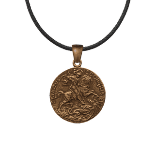 Vintage Bronze St. George Medal, Safety in the Storm