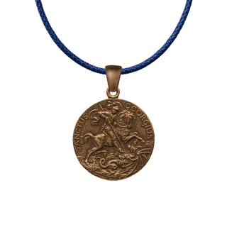 Vintage Bronze St. George Medal, Safety in the Storm
