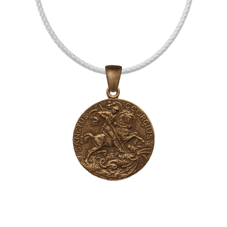 Vintage Bronze St. George Medal, Safety in the Storm