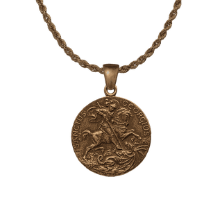 Vintage Bronze St. George Medal, Safety in the Storm
