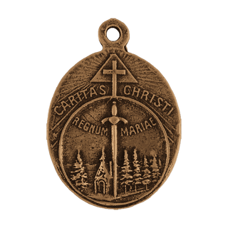 Vintage Bronze Servus Mariae Medal, Caritas Christi — reverse