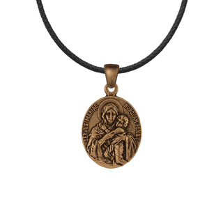 Vintage Bronze Servus Mariae Medal, Caritas Christi