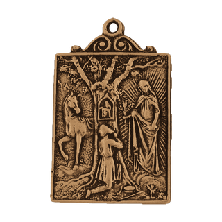 Vintage Bronze Our Lady of Trois-Epis Medal, Alsace