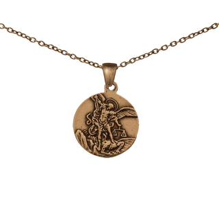 Vintage Bronze St. Michael the Archangel Medal