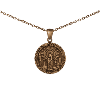 Vintage Bronze Our Lady of the Pillar Medal