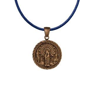 Vintage Bronze Our Lady of the Pillar Medal