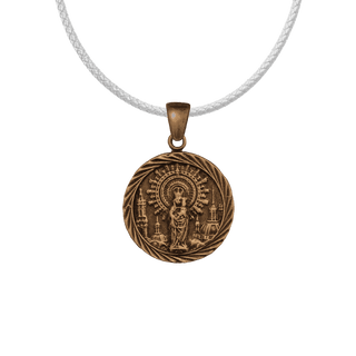 Vintage Bronze Our Lady of the Pillar Medal