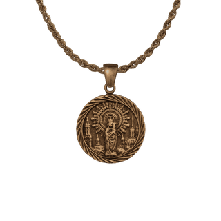 Vintage Bronze Our Lady of the Pillar Medal