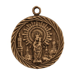 Vintage Bronze Our Lady of the Pillar Medal