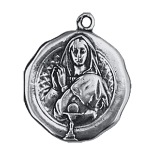 Vintage White Bronze First Communion Medal, France 1902