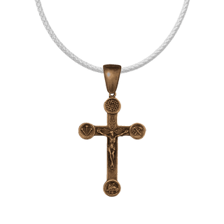 Vintage Bronze Crucifix with Instruments of the Passion