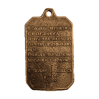 Vintage Bronze St. Francis Embracing the Crucified Medal — reverse