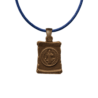 Vintage Bronze St. Benedict Scroll Medal