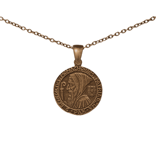 Vintage Bronze Hooded St. Benedict Medal with Cross Reverse