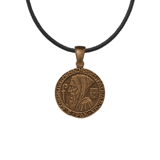 Vintage Bronze Hooded St. Benedict Medal with Cross Reverse