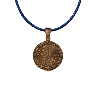 Vintage Bronze Hooded St. Benedict Medal with Cross Reverse