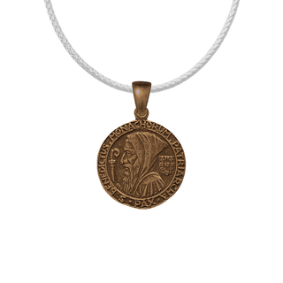 Vintage Bronze Hooded St. Benedict Medal with Cross Reverse