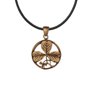Vintage Bronze Shamrock Medal, St. Patrick and the Trinity