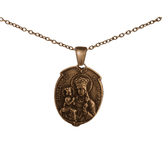 Vintage Bronze St. Anne de Beaupre Medal with Basilica