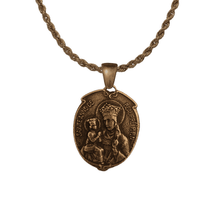 Vintage Bronze St. Anne de Beaupre Medal with Basilica