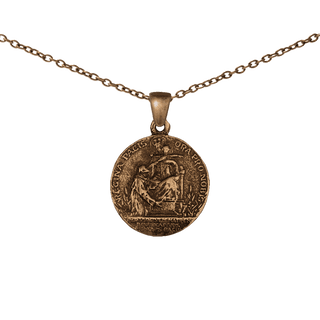 Vintage Bronze Regina Pacis and Pax Christi Medal